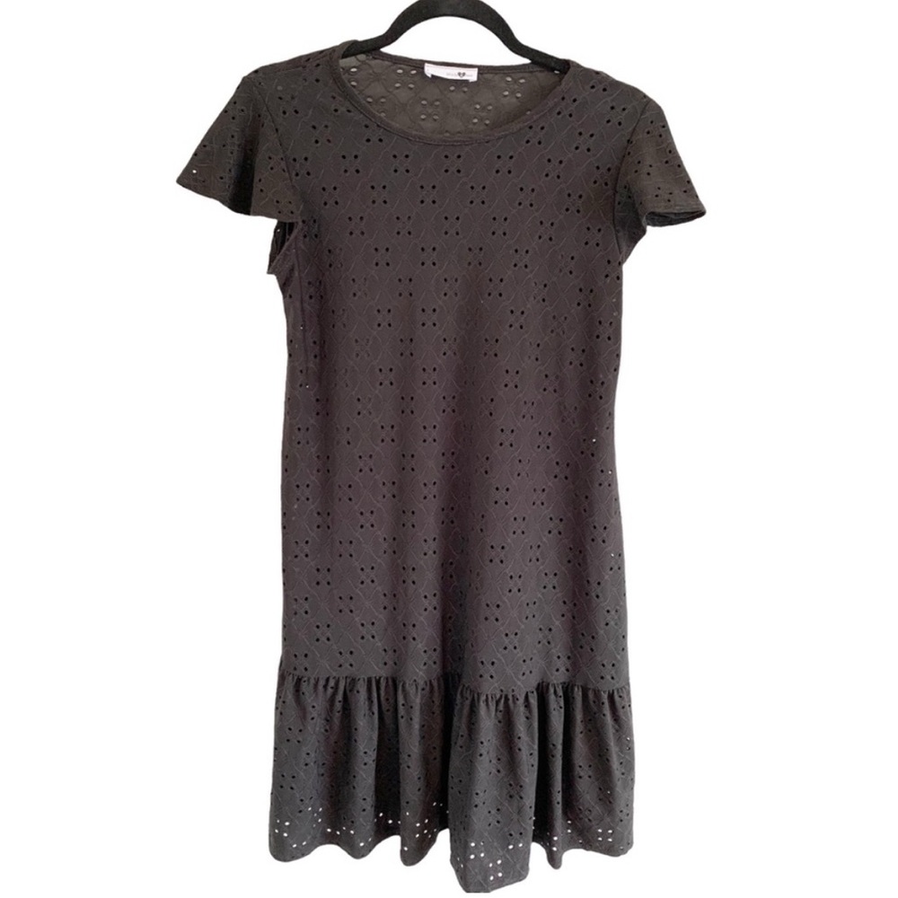 Mady & Nell Black Eyelet Dress - Size Medium